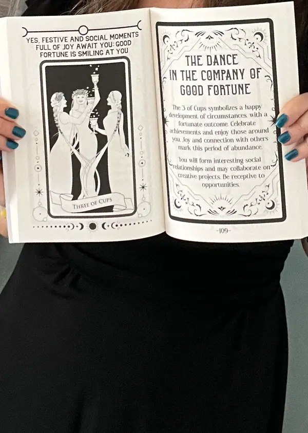 view_interior_oracle_book_tarot interior oracle book black and white